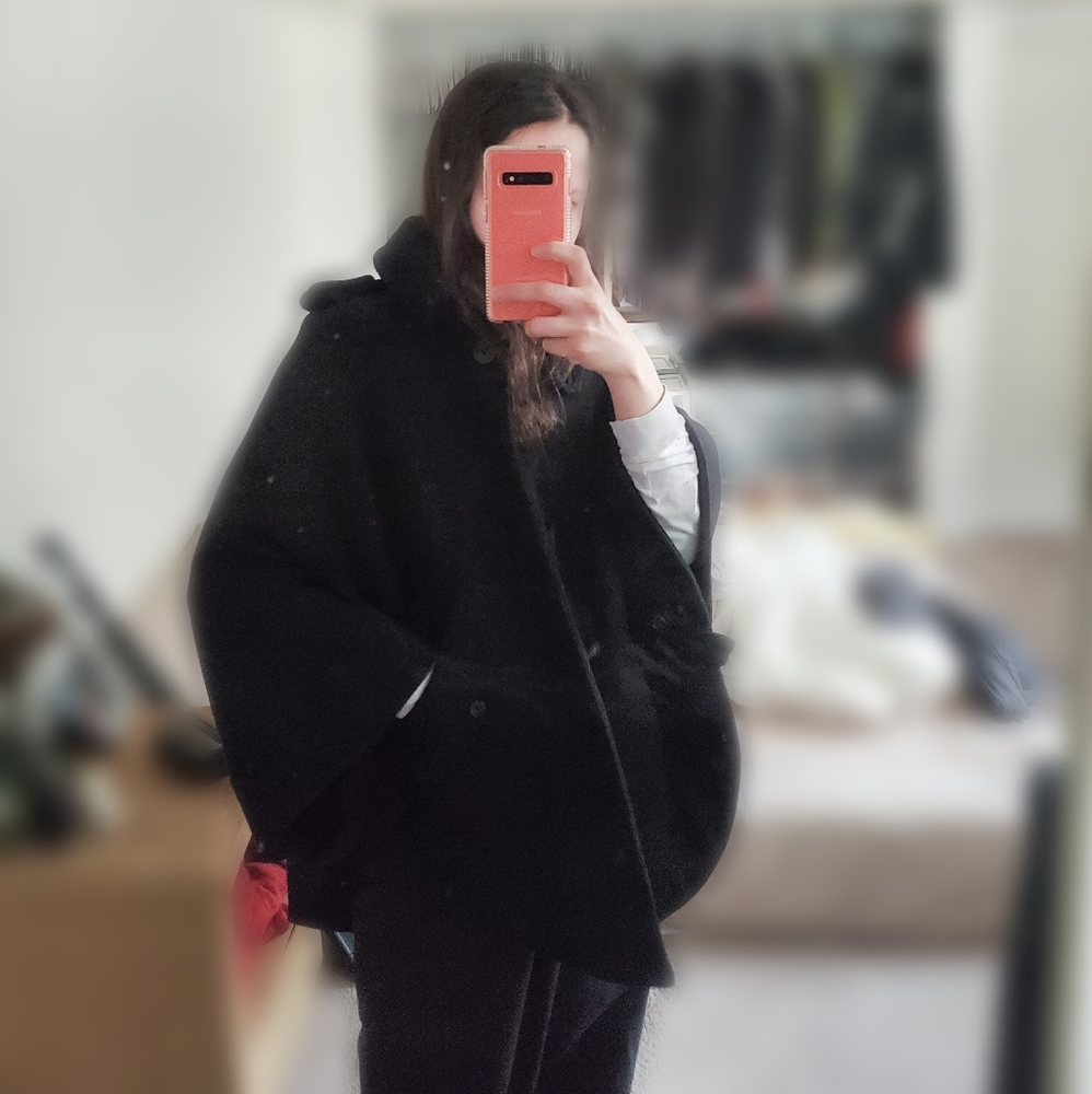 Comptoir des Cotonniers Wool Cape Coat